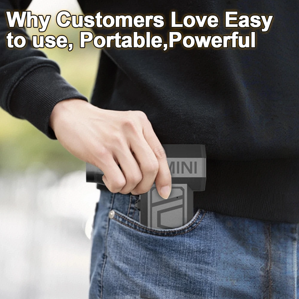 سيارة تهب الثلوج 130000 RPM Turbo Jet Fan 4 Gears قابل للتعديل المحمولة Type-C شحن تنظيف منفاخ أداة منفضة الهواء الكهربائية