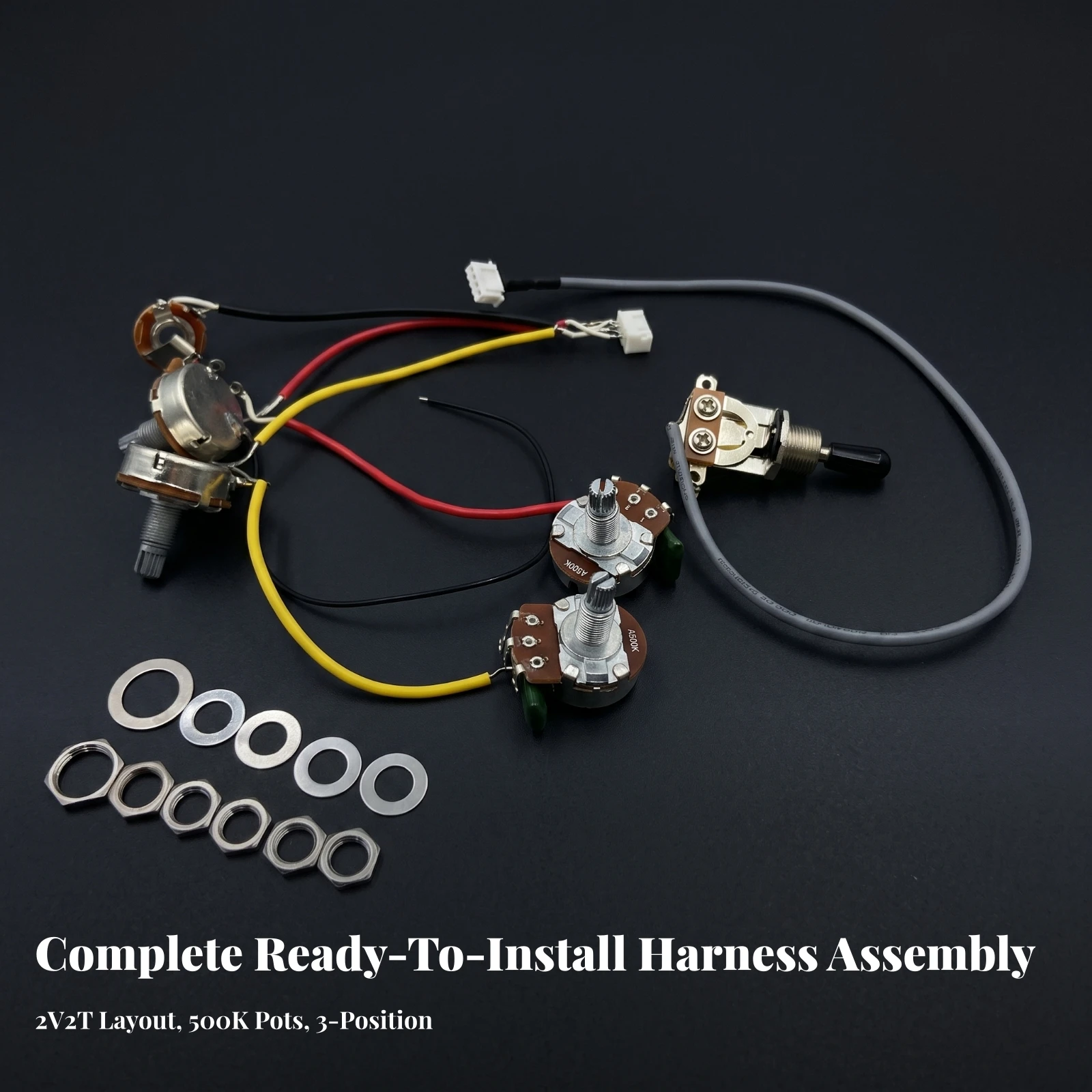 Guitar Wiring Harness with Toggle Switch Convenient Guitar Wiring Harness with Pots Long-Lasting Lightweight for Guitarists