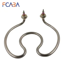 FCABA 304 Stainless Steel Horseshoe Shaped Elbow Water Heating Element 220V 2.5KW 210mm Circle Diameter Electric Tube Heater