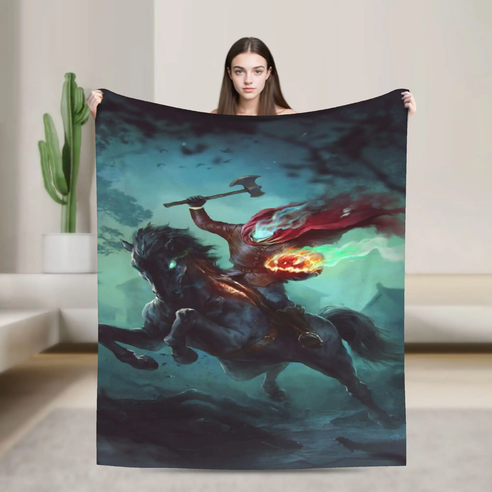 Headless Horseman  Merch Blankets Ultra-Soft Coral Fleece Plush  Throw Blankets Cozy Plush Thin Quilt