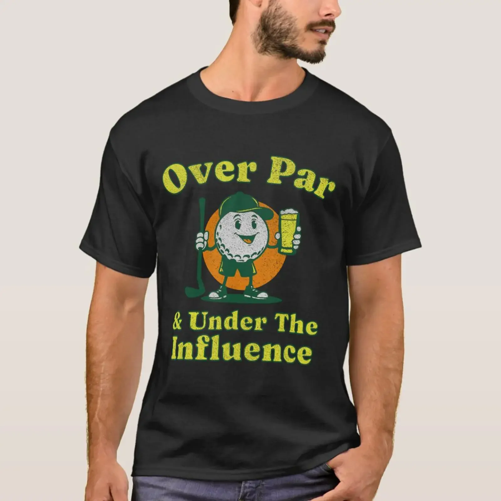 Over Par And Under The Influence Funny Vintage Gol T Shirt vintage Washed graphic Comfortable Stylish Casual designer clothes