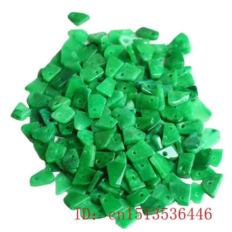 10pc Natural A Green Jade 8*10mm Beads DIY Bracelet Earring Charm Jadeite Jewellery Fashion Accessories Amulet Gifts Women Men