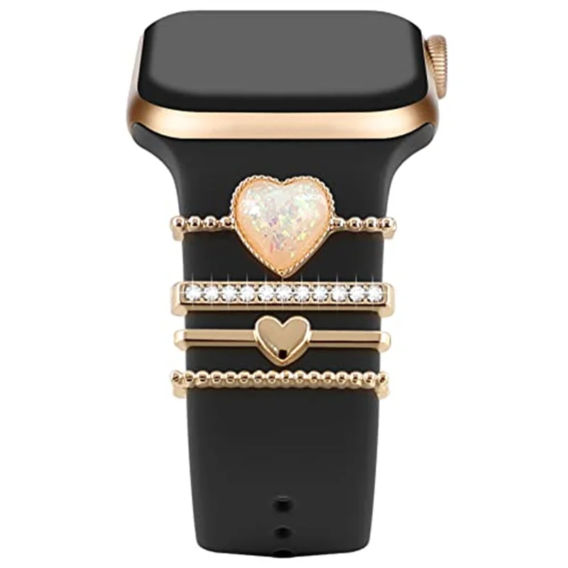 Decoración Para Apple watch ultra band 8 7 6 3 se, accesorios de dijes de joyería de diamantes, correa de reloj samsung/Huawei, pulsera de 20/22mm