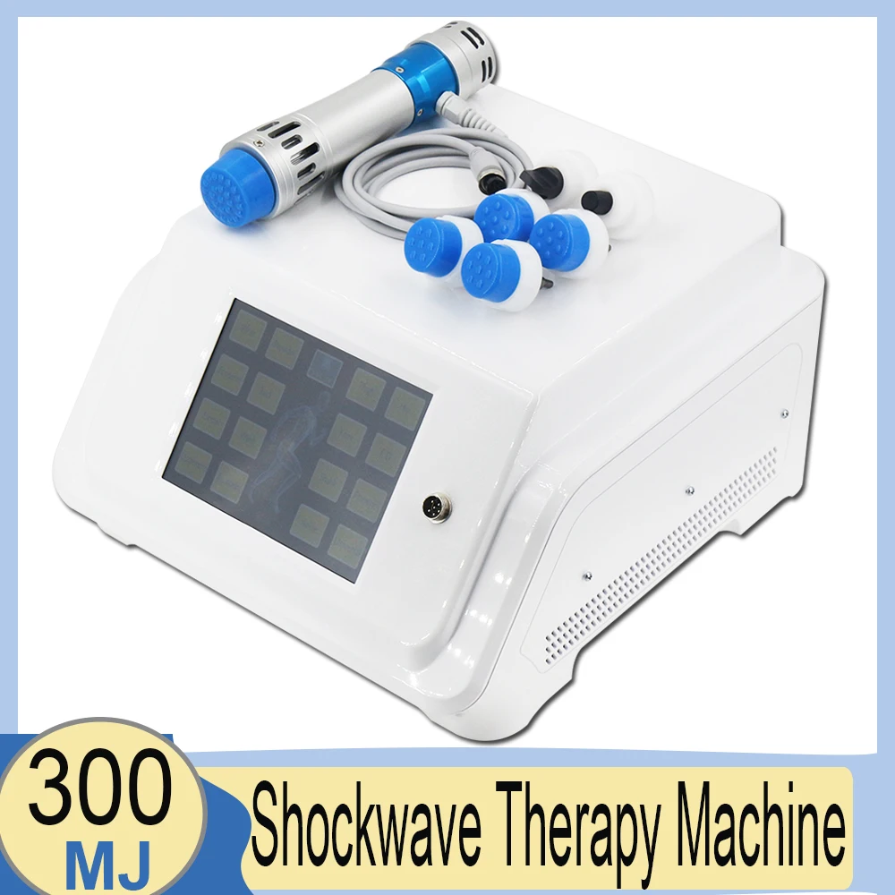 Physiotherapy Shockwave Therapy Machine 300mj Sport Injury Pain Relieve ED Treatment Body Relaxation Massager Home Use 7Heads