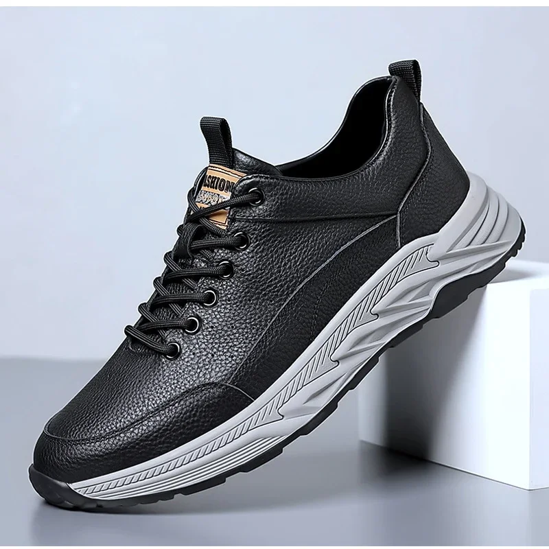 

Новая осенняя обувь для мужчин, повседневная обувь из натуральной кожи, модная спортивная обувь, уличные модные кроссовки из коровьей кожи