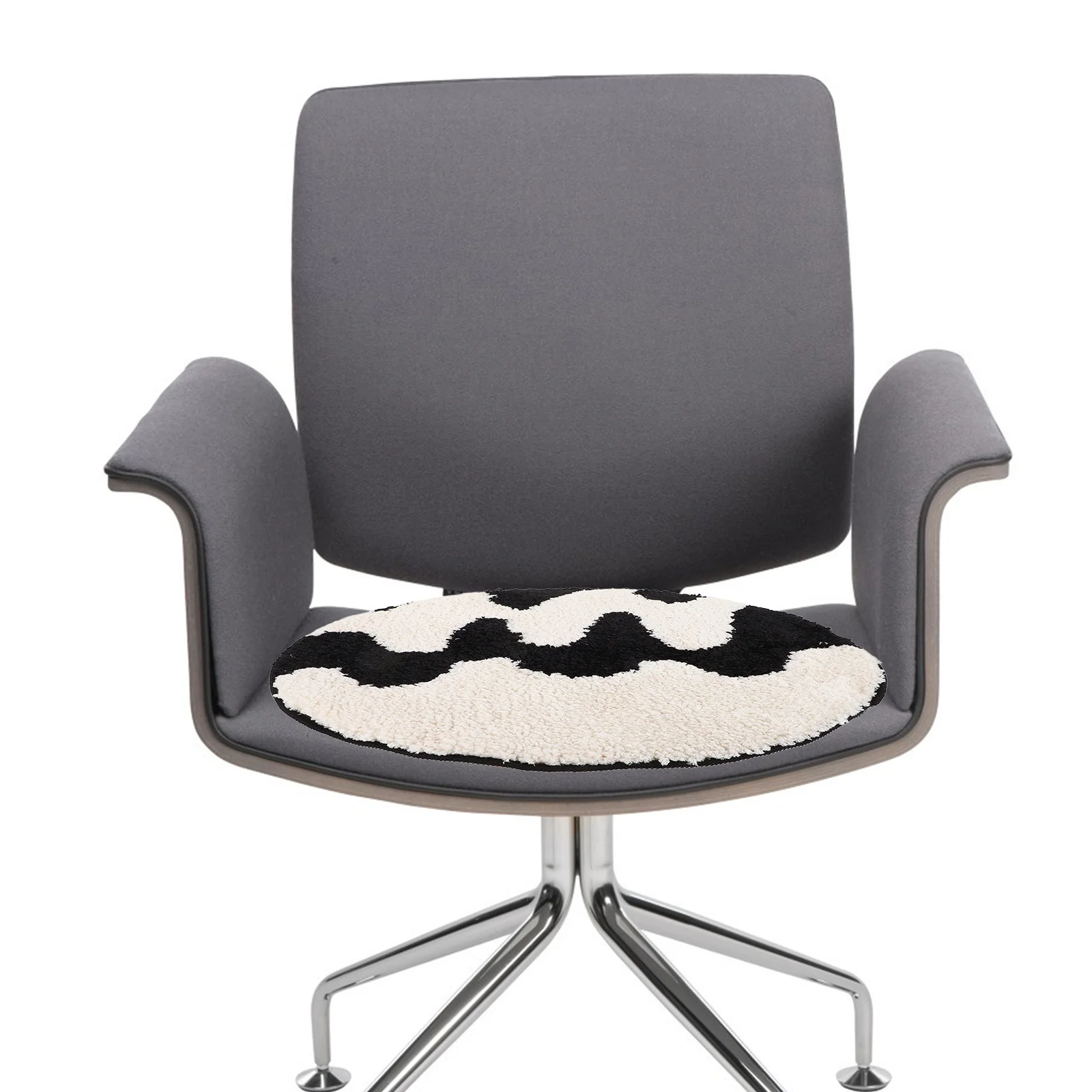 

Soft Non-Slip Chair Pad Round Shape Nordic Style Seat Cushion for Office and Home Easy Clean Surface Anti-Skid Bottom