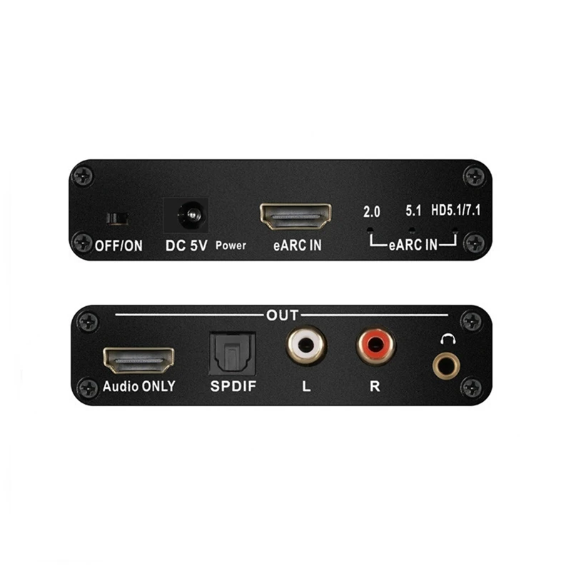 B76B eARC for ARC Audio Converter, 192Khz Extractor to RCA/Optical/3.5mm, for DTS Dolby Atoms AC3 LPCM, TV Soundbar