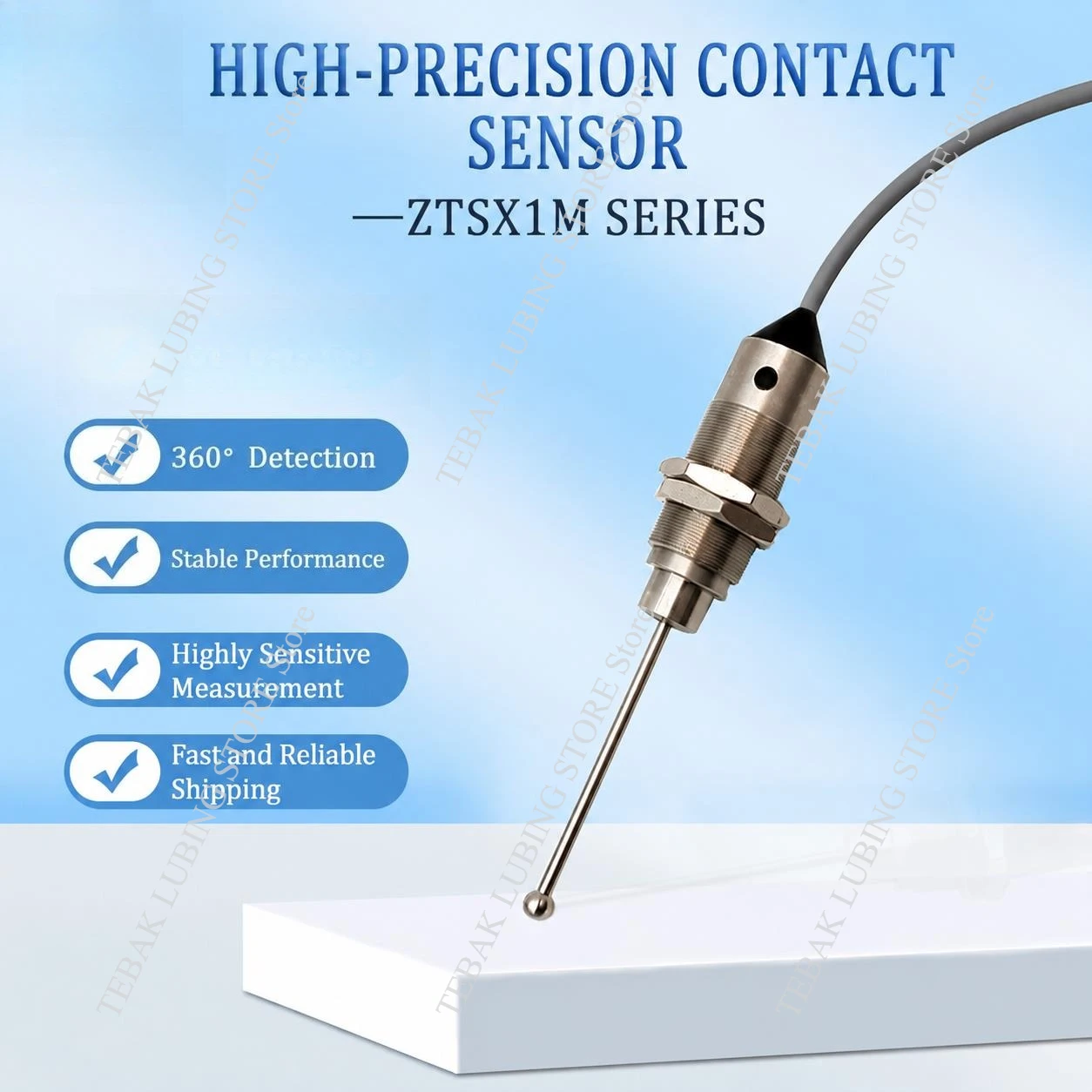 High Precision CNC Touch Probe ZTSX1M Series 360° Contact Sensor Tool Setting Probe for Machining Center