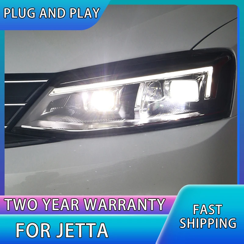 

Car Styling Headlights for VW Jetta mk6 Headlight 2011-2018 R8 LED Head Lamp DRL Signal Projector Lens Automotive Accessories