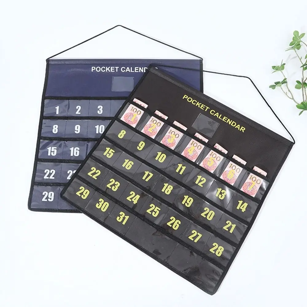 Non-woven Fabric Wall Mounted Calendar Organizer Attractive Decorative Wall Hanging Calendar Bag Numbered with Pockets