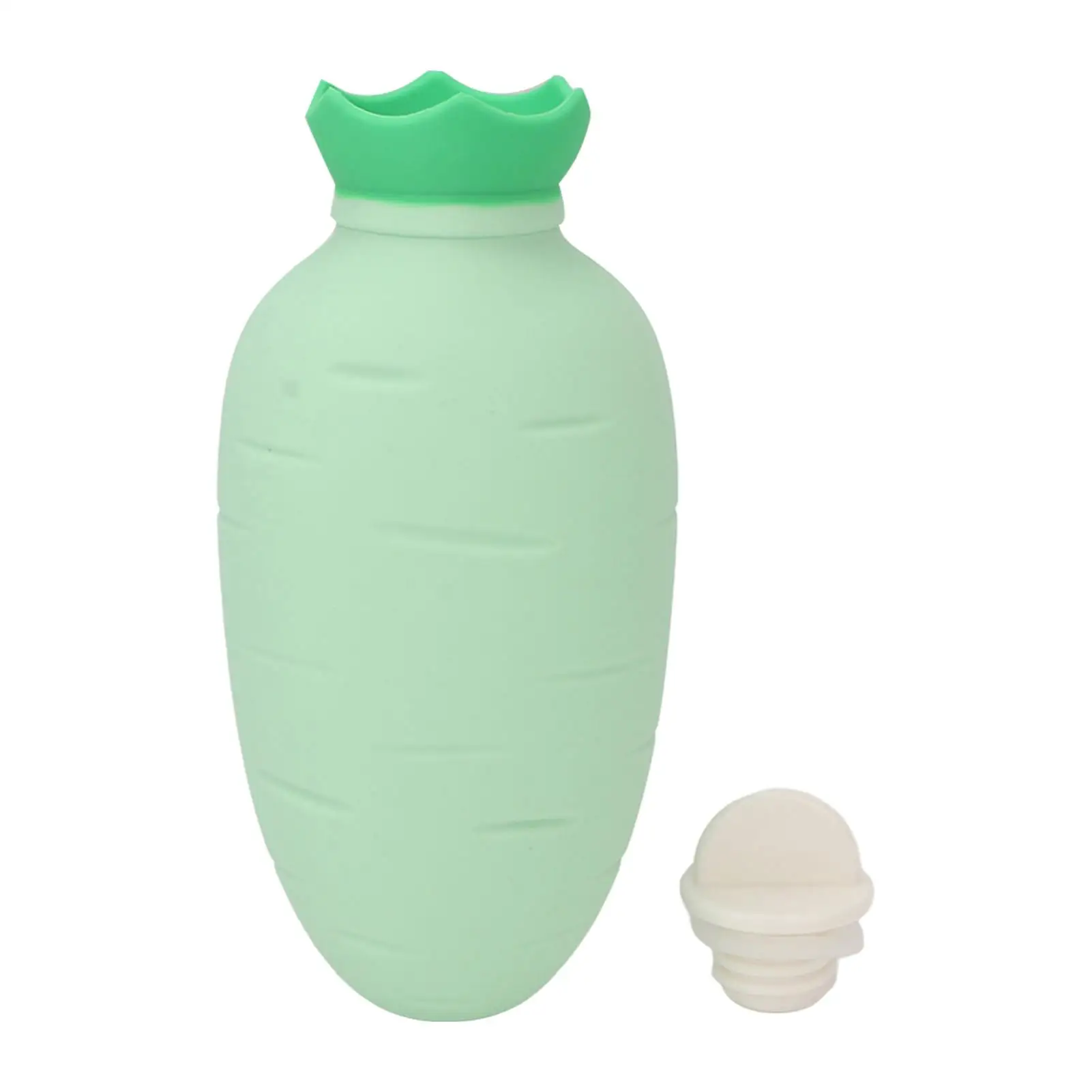 330ml Cute Carrot Handheld Hot Water Bottle, Anti-Leakage Silicone, Microwaveable