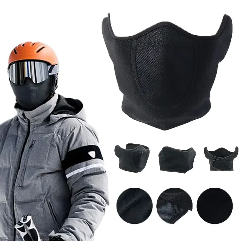

Winter Balaclava Fleece Warmer Motorcycle Face Mask Breathable Half Ski Mask Scarf Motorbike Cycling Bicycle Biker Mask