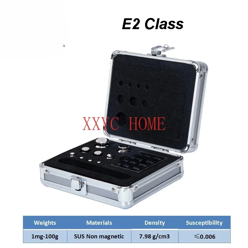 1mg-100g E1 E2 F1 F2 M1 Class 7.9g/cm3 Stainless Steel 304 Calibrate Weights 100g Test Weighing Sets