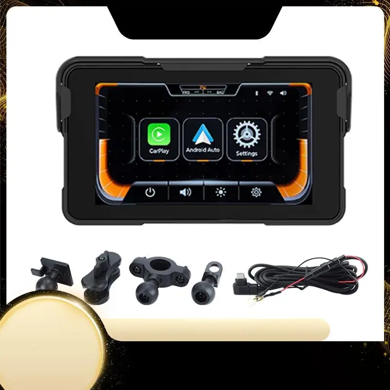 

Wireless 5.0 Inch Carplay Moto Android Auto Motorcycle Dashboard Portable Digital Navigation Display Screen-A74F