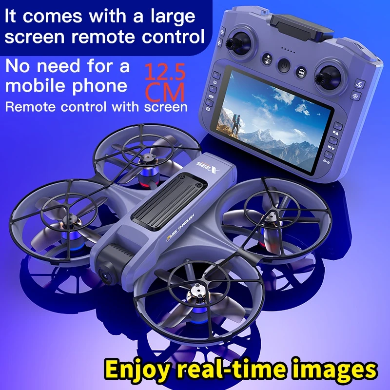 

VR Glass Drone ESC Dual Camera Brushless 4.3 inche Screen Optical Flow Positioning Remote Control Quadcopter 5G WiFi FPV Drones