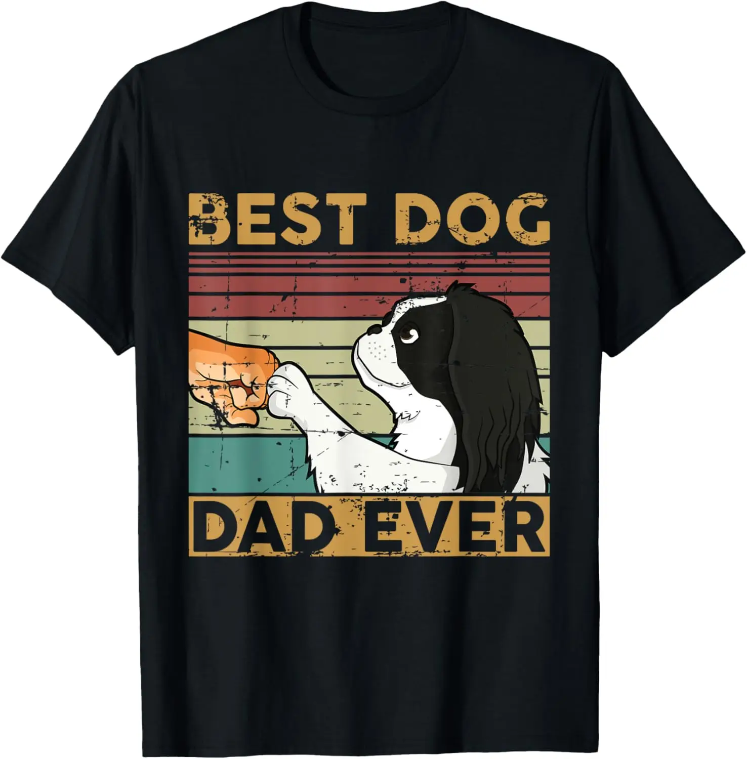 El mejor perro papá de todos los tiempos Camiseta japonesa con barbilla