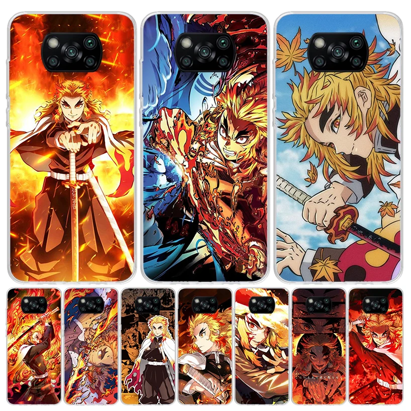 Demon Slayer Rengoku Kyoujurou Case Phone Cover for Xiaomi Mi 11T 12T 10T 9T Pro 11i 12X 13 12 11 10 9 8 Lite 6X 5X A3 A2 Trend