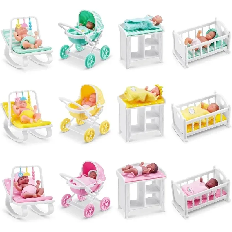 Zuru Mystery Blind Boxes Mini Ei Poppenhuis Scène Kinderwagen Miniatuur Capsule Speelgoedcollectie Verrassingsbal Verjaardagscadeau