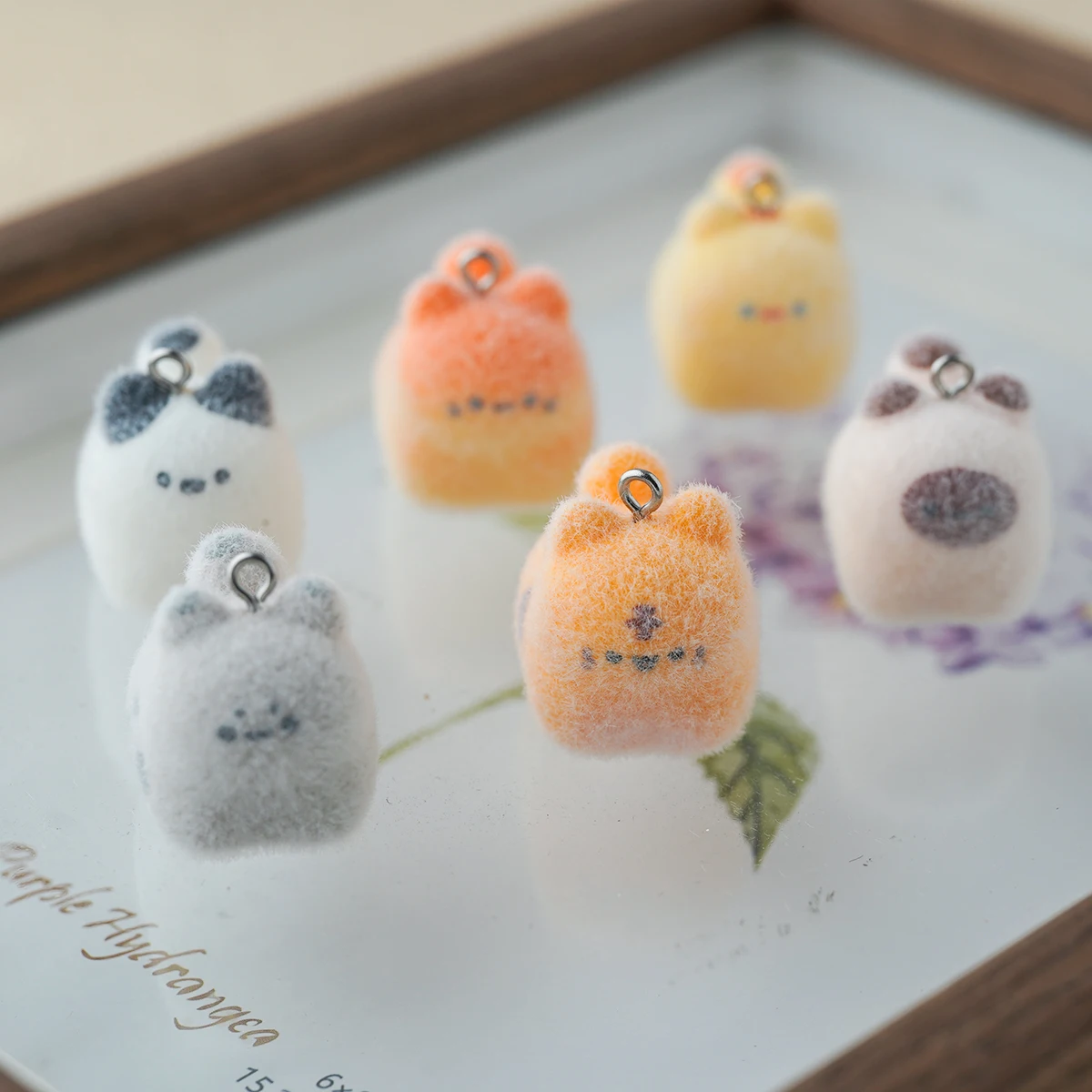 30pcs Cartoon resin Cat Charms Cute 3D Plush Doll Kitten Pendant For diy Jewelry Bag Keychain Making Accessories Material