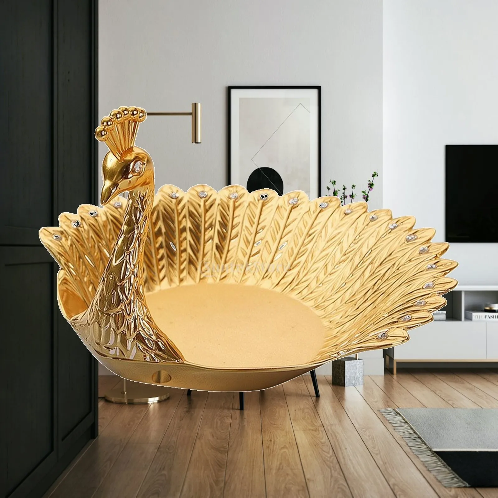 Sculptural Swan Tray for Reception Area Serving Small Treats and Refreshments