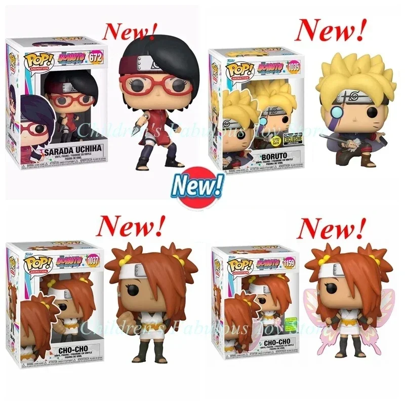 Новинка FUNKO POP Boruto #1035 Sarada Uchiha #672 #1037 CHO-CHO #1159 ПВХ экшн-фигурка Мультяшные игрушки коллекция моделей для детей Подарки