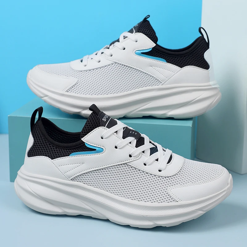 Jogging Sneaker Men Fashionable Athletic Shoes Fly-Knitting Upper Comfortable Trainers Summer Men's Lightweight Walking Sneaker