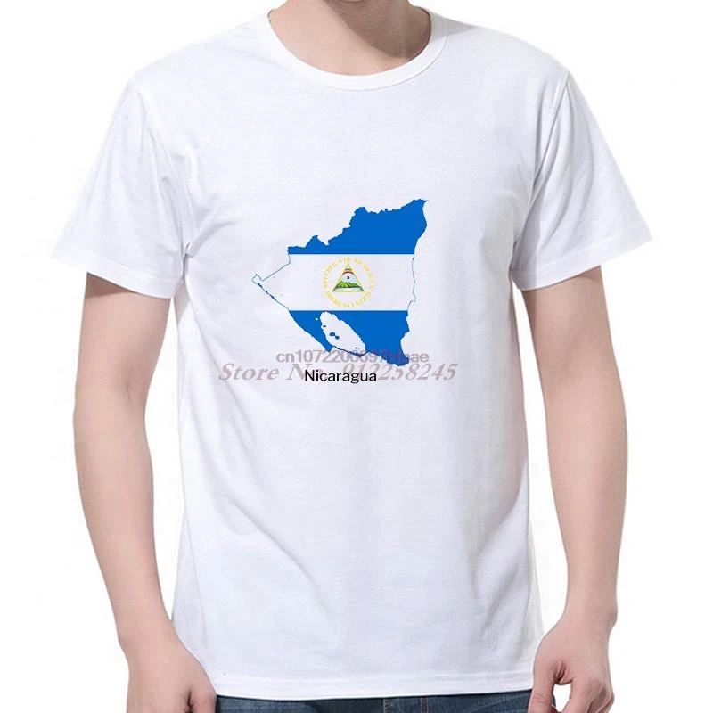 Republic Of Nicaragua America Central Fashion Graphic T Shirts Big Size Short Sleeve T Shirt Summer New Shirts And T-Shirts