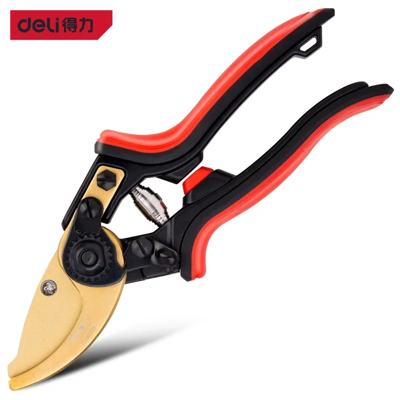 Deli 1 Pcs 8/8.5 Inch Heavy-duty Pruning Shears for Branches Bonsai Fruit Tree Trunks Multifunction Garden Pruning Tool Scissors