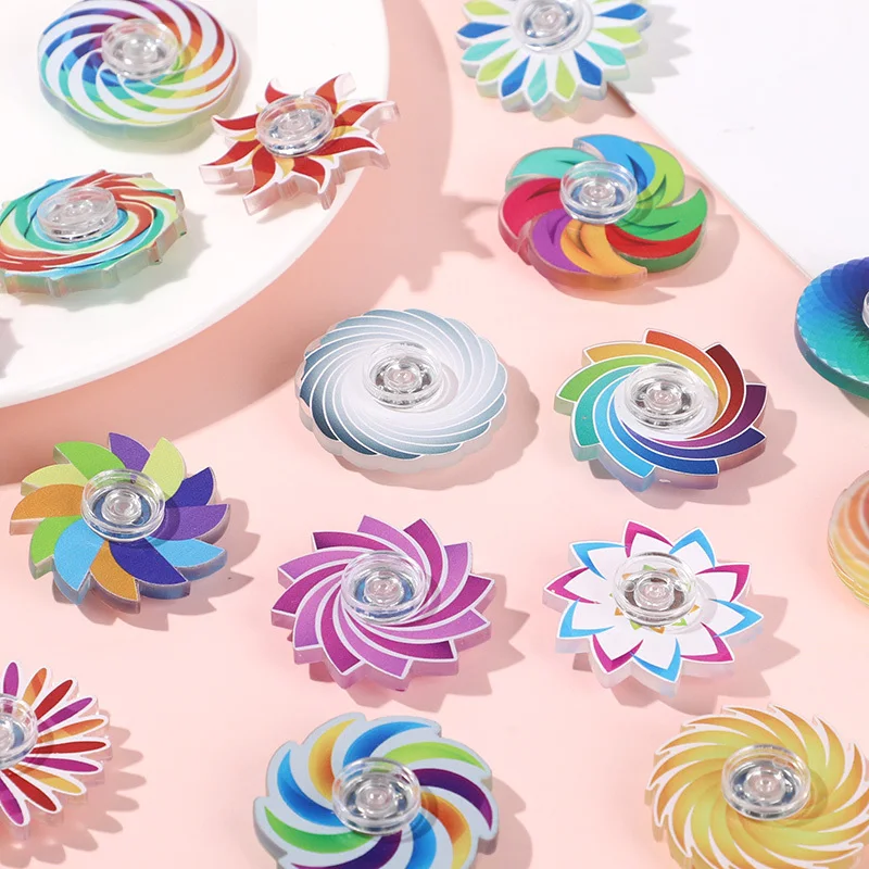 10/20Pcs Acrylic Fidget Spinners,Vibrant Mini Finger Spinners, No Battery Needed,Classroom Prizes Party Favors Candy Bag Fillers