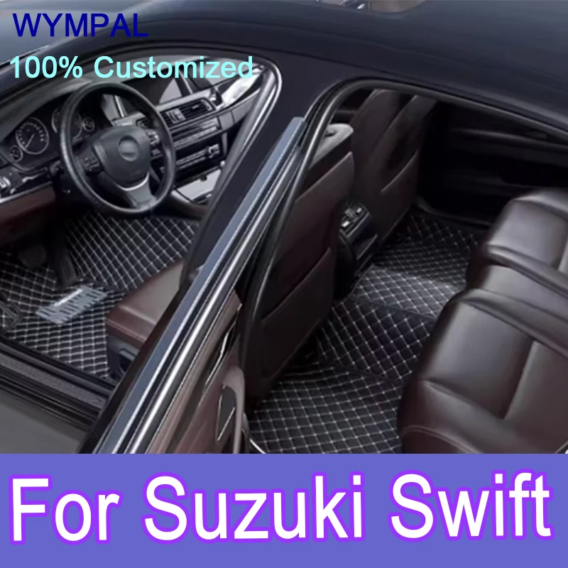 

Luxury Custom Automotive Car Floor Mats For Suzuki Swift 2013 2014 2015 2016 2017 Auto Luxury Leather Men Women Car Mats Full