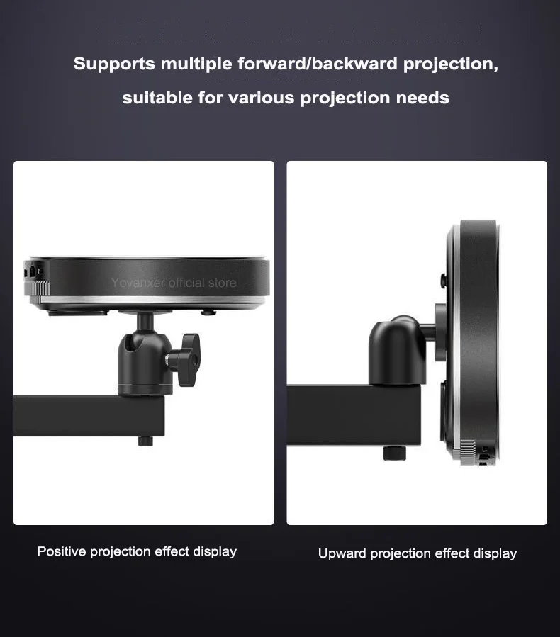 Universelle faltbare Projektor-Wandhalterung aus Aluminiumlegierung, robust, einziehbar, platzsparend, langlebiger Ständer für Zuhause und Hotel – Detail 13