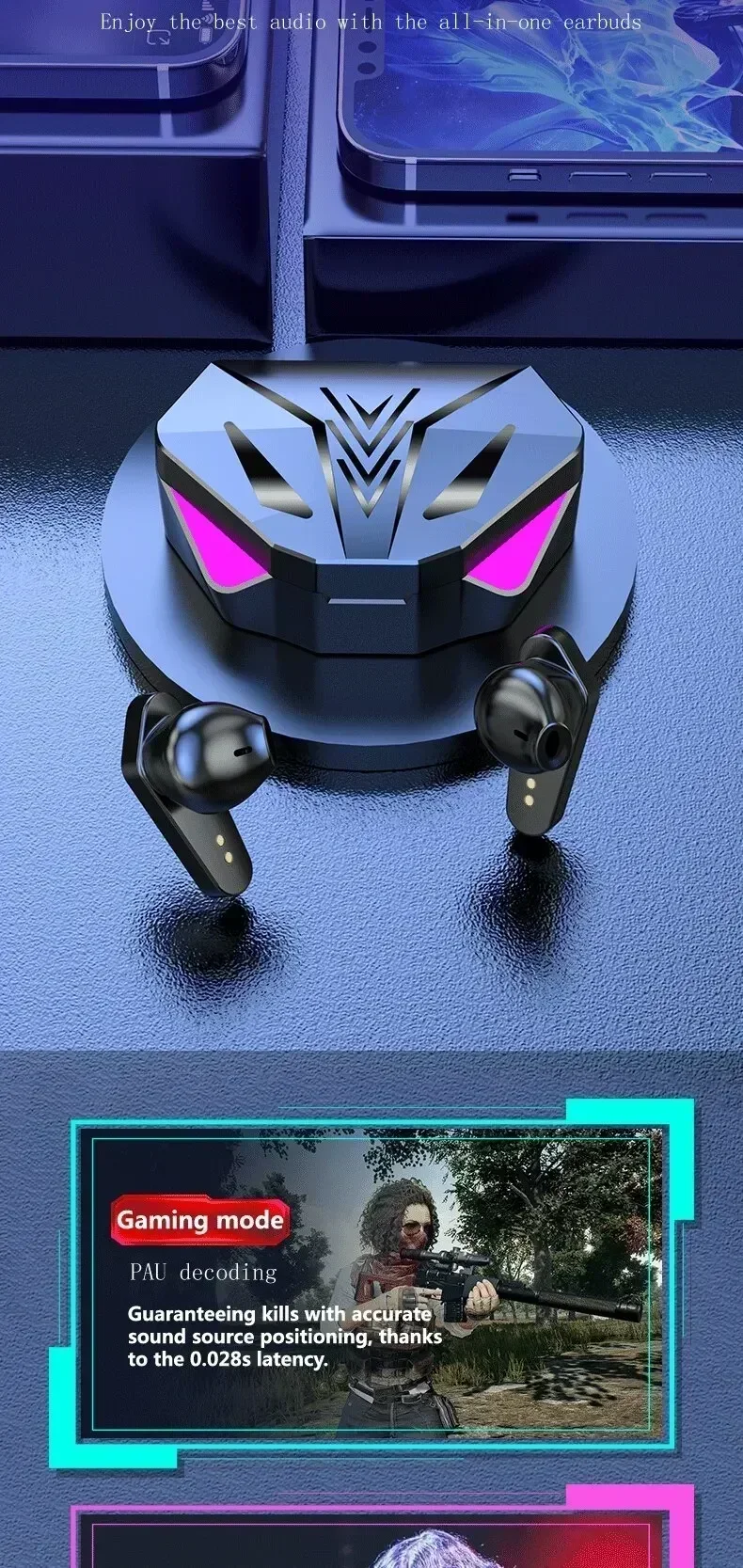 X15 Tws Wireless Bluetooth Headphones With Low Latency Gaming Mode_voghion.com