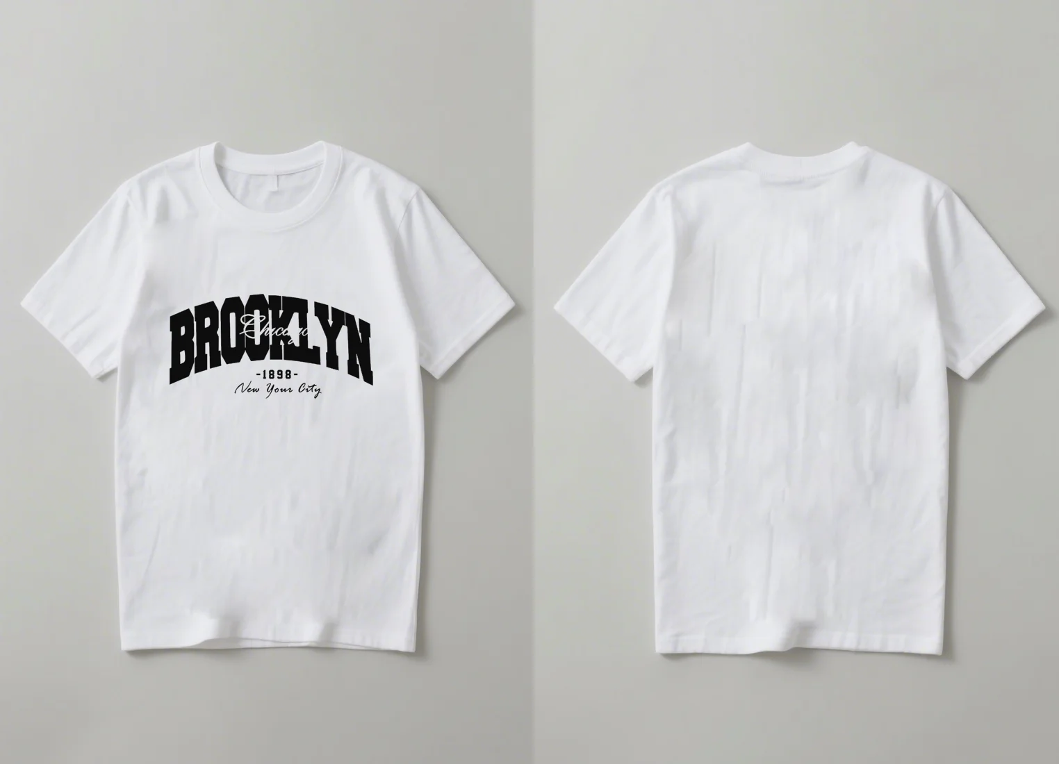 بروكلين 1898 نيويورك قميص مطبوع أبيض قطن تي شيرت عتيق ملابس الشارع للجنسين عادية كم قصير علوي الرجال النساء الموضة الحضرية