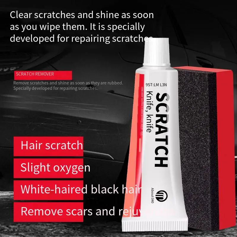 

Car Scratch Remover Car Polishing Paste with Sponge, Car Body Paint Care Kit