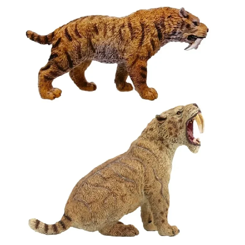 TNG Sabertooth Tiger Model Sabre-Wulf Prehistoric Animal Smilodon Tigers Figure With Retail Box