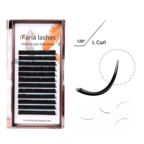 Imagen 2 del producto MARIA-extensión de pestañas planas mate, rizo L, mezcla Individual, elipse, pestañas naturales suaves, suministros al por mayor
