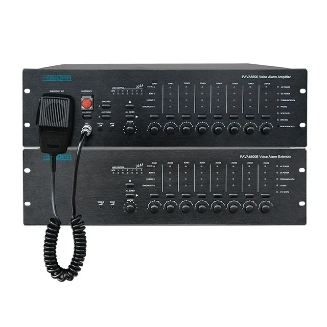 

2026 Premium DSPPA Voice Alarm System for factory/office building 500W 8 Zones Voice Evacuation System Host