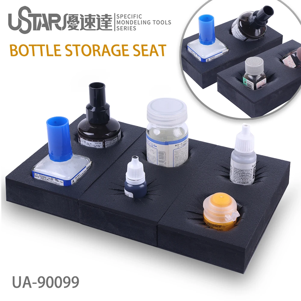 

Model Consumables Bottle Universal Storage Base Model Glue/Paint Anti-Spill Storage Multiple combinations can be used