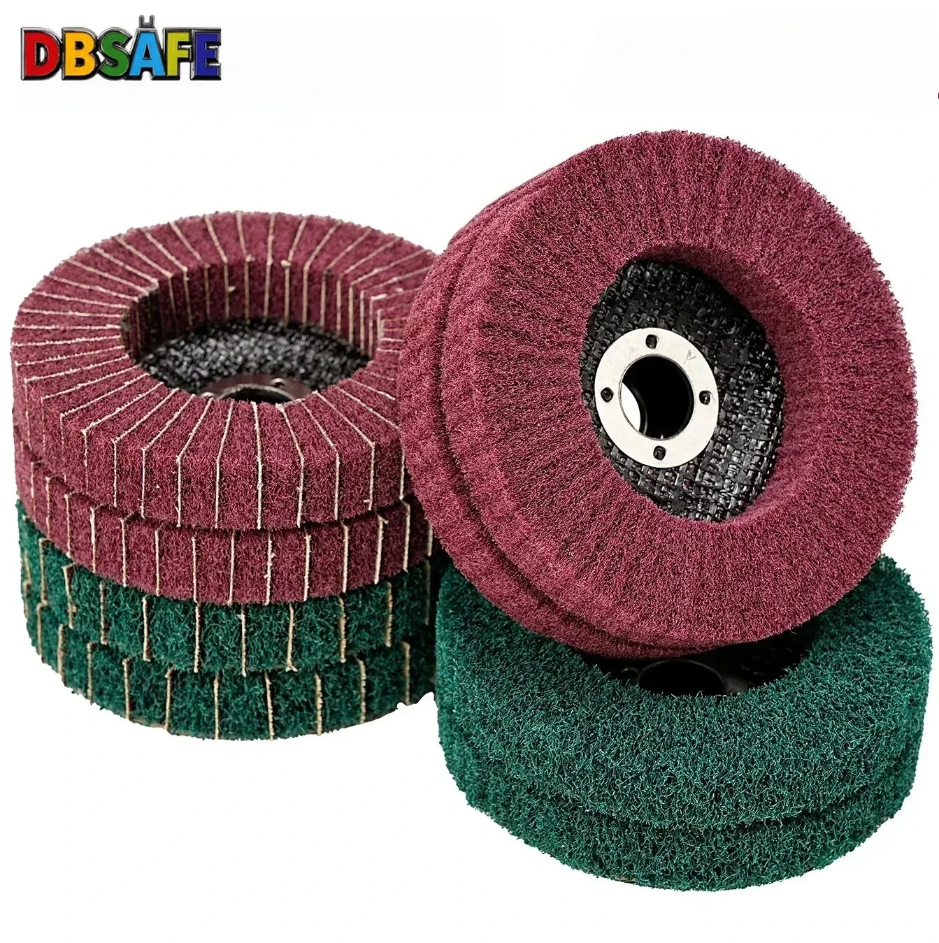

115mm Nylon Fiber Flap Polishing Wheel 4.5 Inch Non Woven Grinding Disc Metal Wood Rotating Tool For Angle Grinder