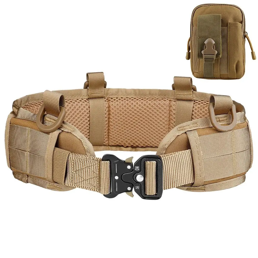 Metal Buckle Battle Belt Set Multi Functional Molle Pouch Included Safe Life Defense Belts Detachable Nylon Belt Men Waistband