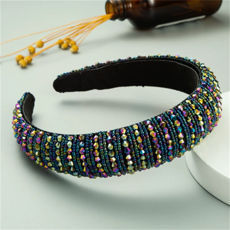 Luxury Beads Hairbands For Women Girls Headwear Fashion Handmade Headbands Female Hair bands Head Hoop Hair Accessories