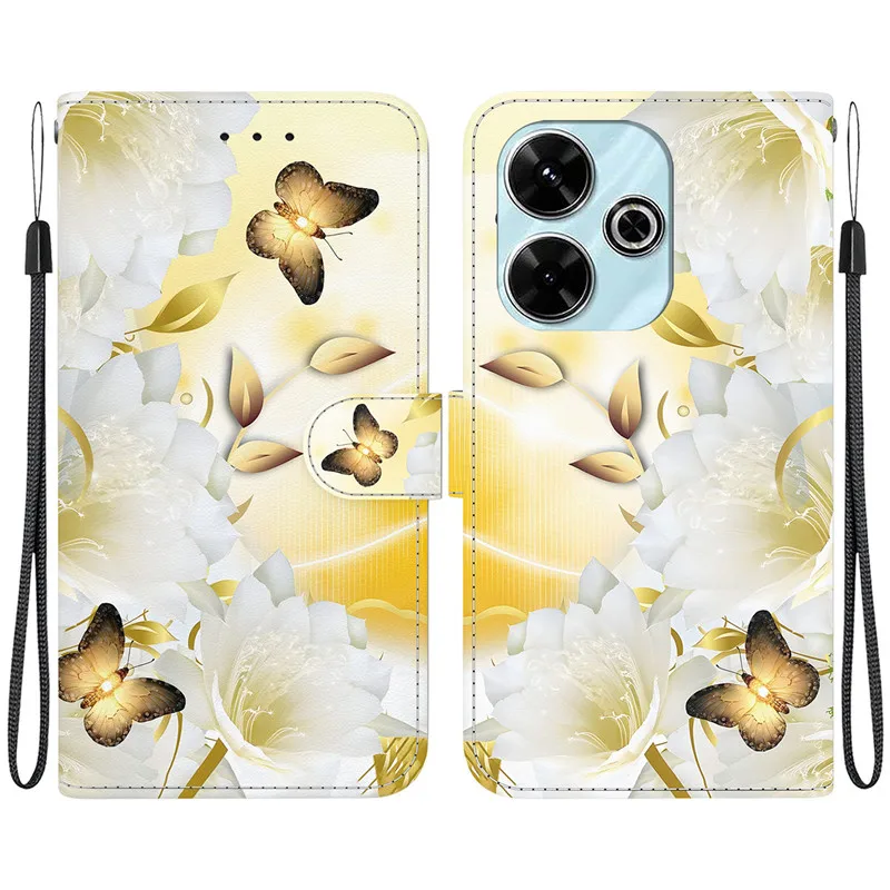 Wallet Card Stand Magnetic Flip Case For Xiaomi PocoM6 4G Poco M6 C65 X6 F6 Pro PocoF6 5G 2024 Coque Etui Leather Phone Cover