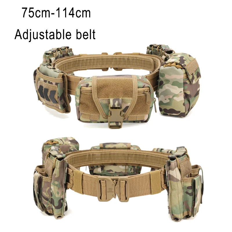 6 in 1 Tactical Waist Bag Tactical Unloading Belt with Pouches Hunting Equipment Wallet Waterproof Outdoor Tactical Bagpack