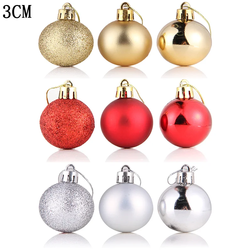 24pcs Christmas Balls Christmas Tree Decoration Christmas Tree Ornaments Hanging Ball Christmas Tree Accessories Home Decoration