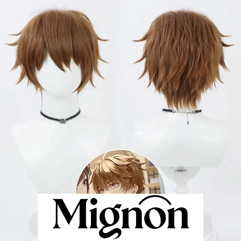 Tears of Themis Yan cosplay wig light brown daily male style Halloween gift