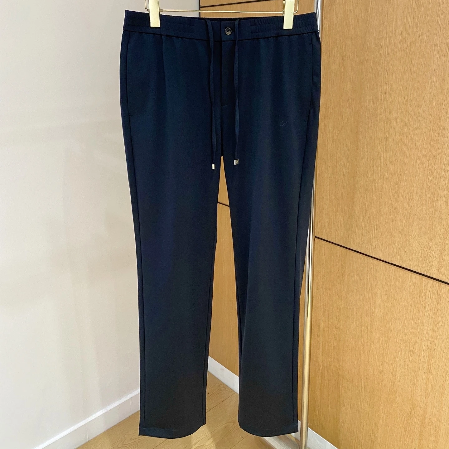 

Italian LP Men's 25 Early Autumn New Fashion Versatile Embroidered Letter Drawstring Trousers Men's Straight Casual Pants