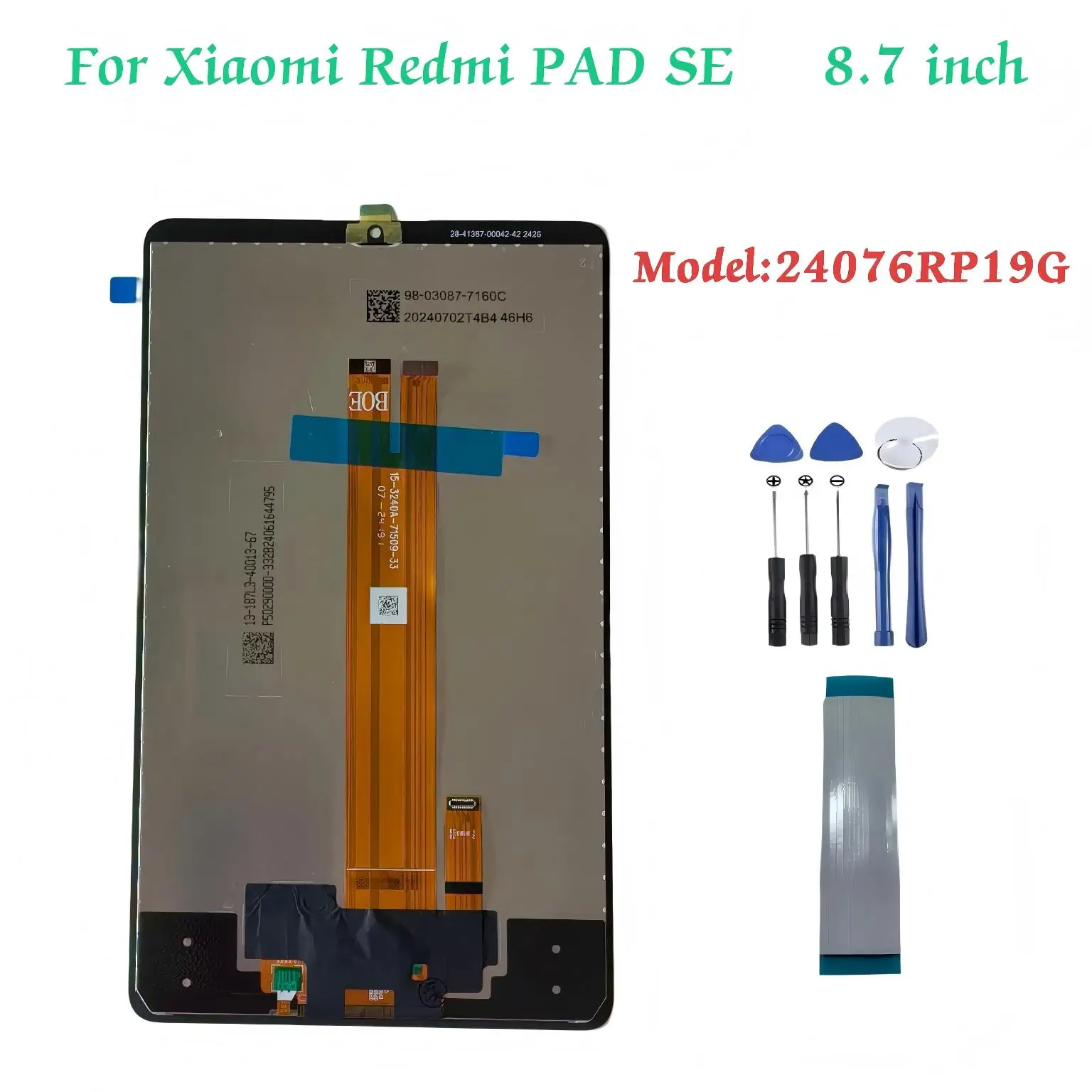 

Новый ЖК-дисплей 8,7 дюйма для Xiaomi Redmi Pad SE 8.7" 24076RP19G, сенсорный экран, дигитайзер, стекло в сборе, запчасти для ремонта