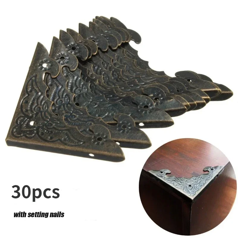 30pcs Practical Metal Bronze Book Scrapbooking Album Menu Folder Corner Protectors  for Photo  DIY