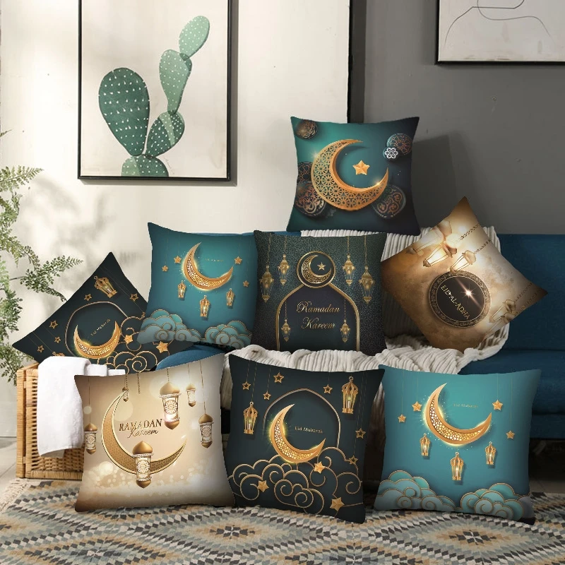 

Ramadan Decoration Plush Pillowcase Comfortable Bedside Cushion Cover For Bedroom Car Home Furnishings Décoration Du Ramadan