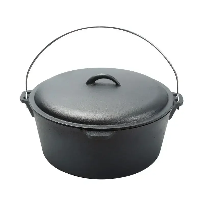 Dutch small size cast iron black pot is easy to use, practical and durable